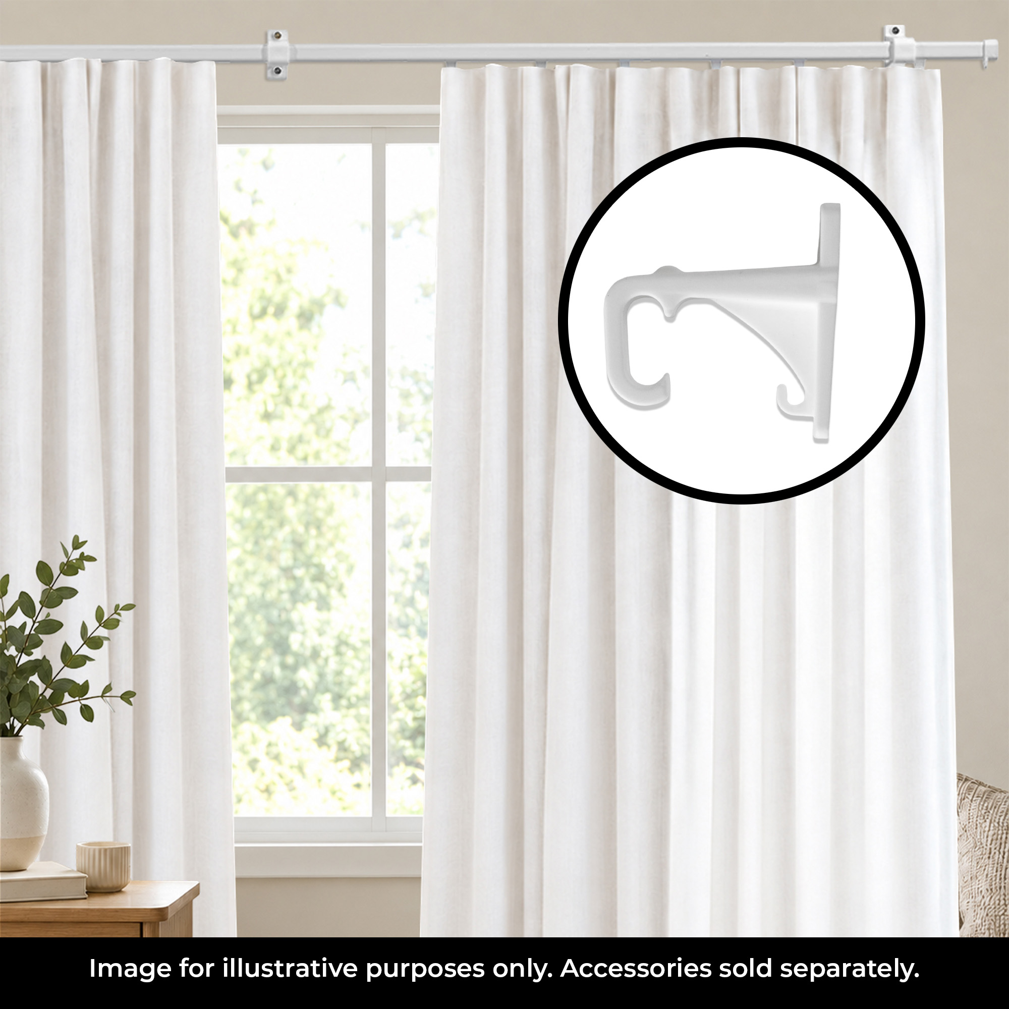 CURTAIN TRACK PLASTIC SINGLE BRACKET - Image 4