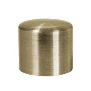 25mm Steel Curtain Rod End Cap Brushed Bronze
