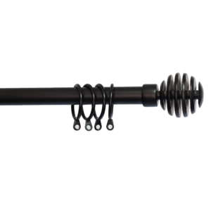 16-19mm Expanding Single Rod Set Spiral Black 1.6m-3.0m
