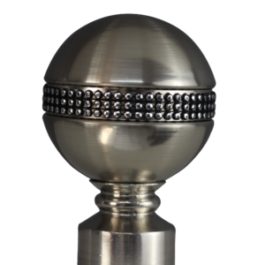 25mm Stud Ball Finial Brushed Silver