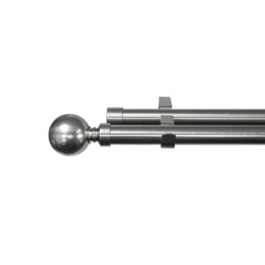 28-32MM DOUBLE EXPANDING ROD SET BRUSHED SILVER 2.6M-5.0M