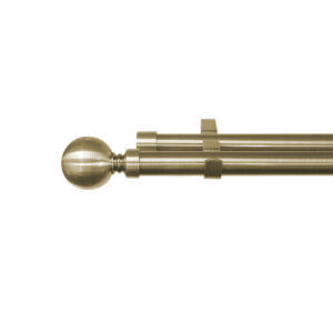 28-32MM DOUBLE EXPANDING STEEL ROD SET BRUSHED BRONZE 2.6M-5.0M