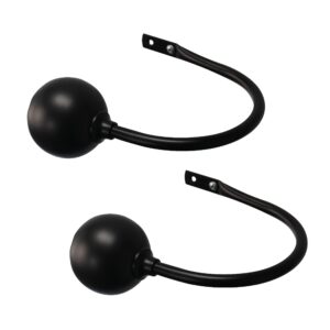 Holdback Ball Finial U-Arm Black