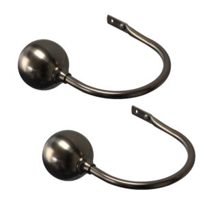 Holdback Ball Finial U-Arm Silver