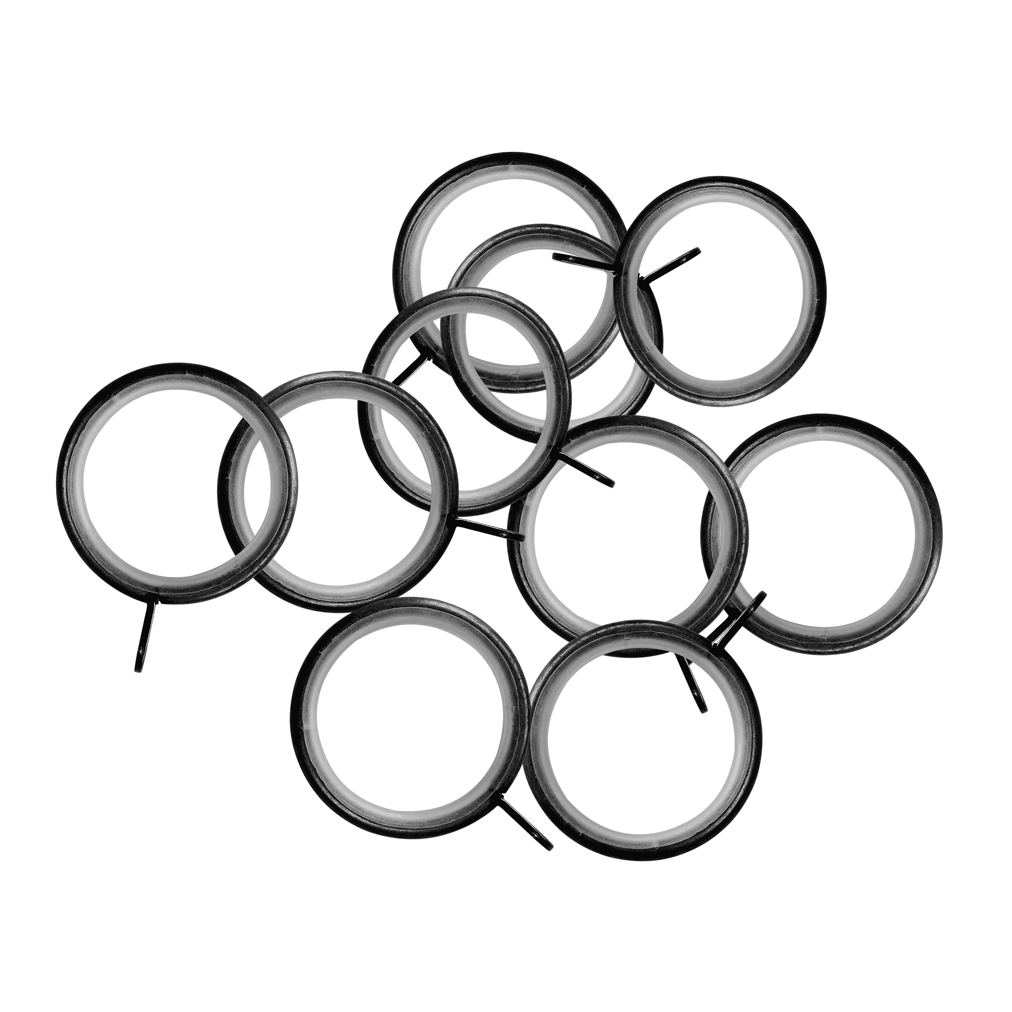 25MM METAL RINGS BLACK - Image 2